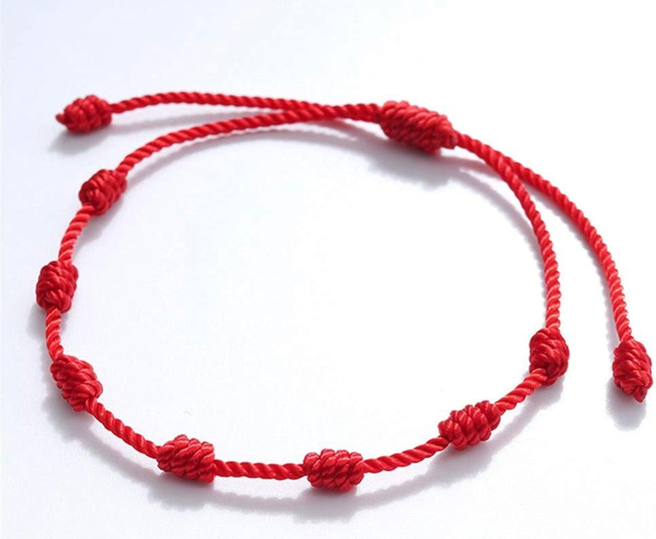 Red evil eye  2 bracelet 7 knots