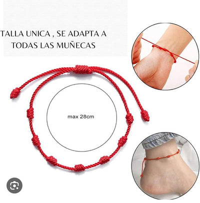 Red evil eye  2 bracelet 7 knots