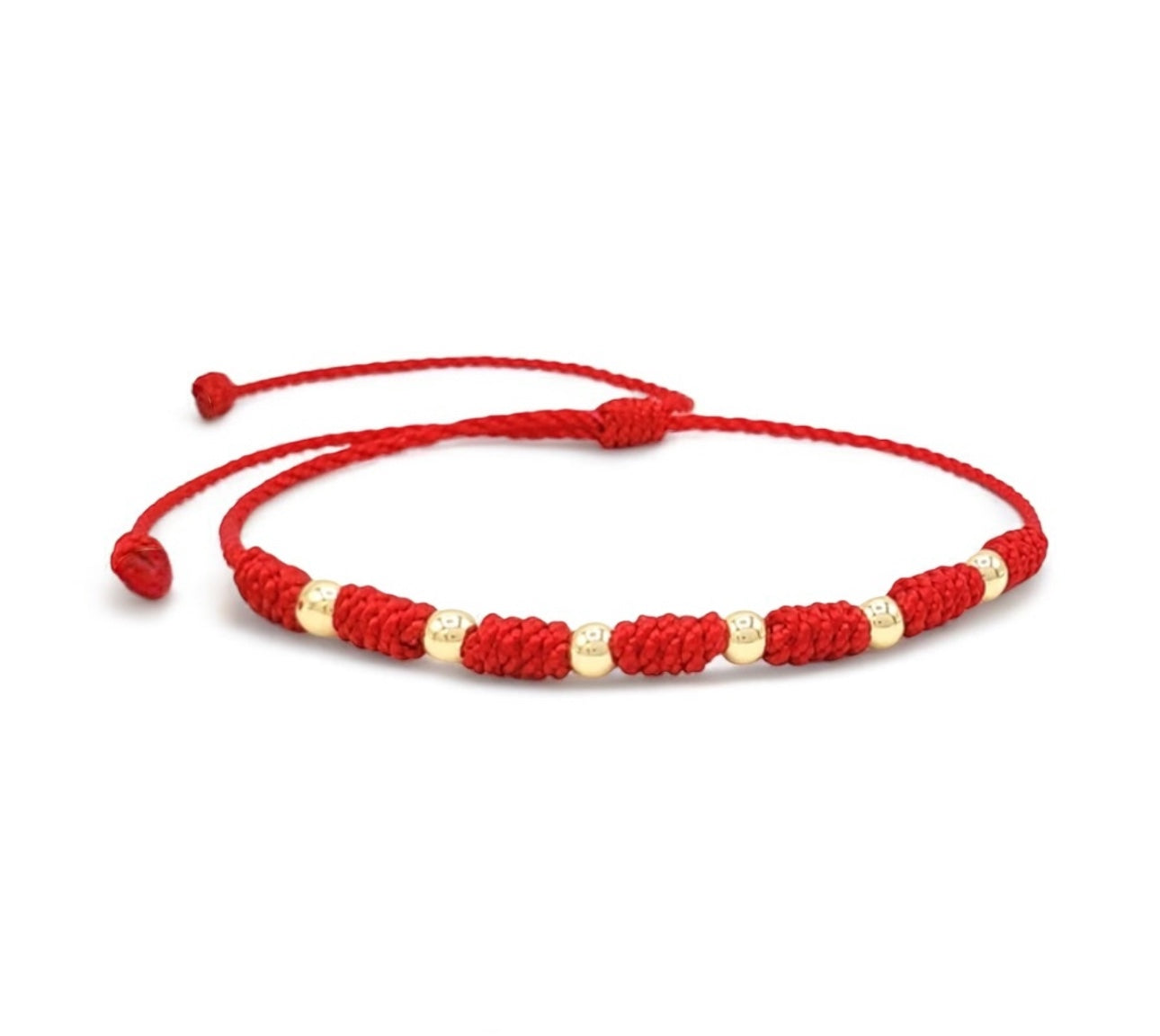 The 7-knot bracelet baby with 14k gold beads